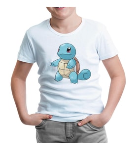Pokemon - Squirtle Beyaz Çocuk Tshirt