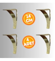 14 CM METAL DAMLA KOLTUK AYAĞI MOBİLYA AYAĞI ÜNİTE AYAĞI KONSOL AYAĞI PUF BERJER AYAĞI ( 4 ADET ) (Gold)