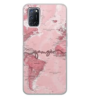 Oppo Pudra Harita Tasarımlı Şeffaf Telefon Kılıfı