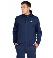 Sportswear Club Fleece Full Zip Hoodie Erkek Lacivert Fermuarlı Sweatshirt 823531-410