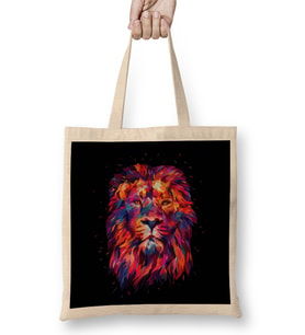 Abstract King Lion Bez Çanta Uzun Saplı