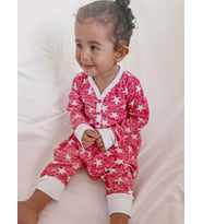 Tulum Pijama - Fuşya Yıldızlı