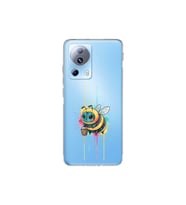 Xiaomi Mi 13 Lite ile uyumlu Splash arı tasarımlı şeffaf silikon kılıf