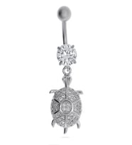 Kadın Kaplumbağa Model Çelik Piercing