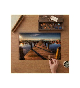 Tahta İskele - Deniz Manzarası Tasarımı 240 parça Ahşap Puzzle Ahşap Kutuda MP02085