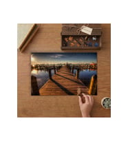 Tahta İskele - Deniz Manzarası Tasarımı 240 parça Ahşap Puzzle Ahşap Kutuda MP02085