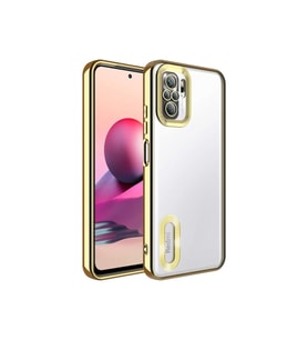 Xiaomi Redmi Note 10 Uyumlu Kılıf Kamera Korumalı Logo Gösteren Zore Omega Kapak