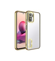 Xiaomi Redmi Note 10 Uyumlu Kılıf Kamera Korumalı Logo Gösteren Zore Omega Kapak