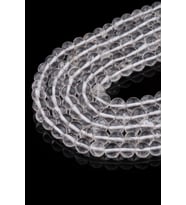 6 MM Kristal Kuvars Taşı Dizi - Dizi0302 (Beyaz)
