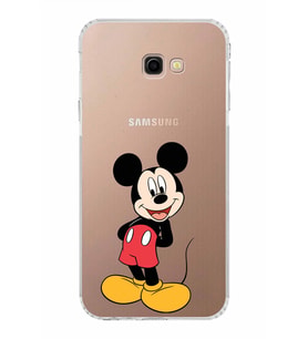 Samsung Galaxy J4 Plus  Kamera Korumalı Kapak Mickey Mouse Tasarımlı  Şeffaf  Kılıf