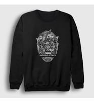 Presmono Unisex Siyah Butterfly Massive Attack Sweatshirt 377197tt
