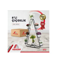 Elmas Serisi - 8'lİ Metal Portatif Çiçeklikleri - Çiçek Standı