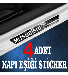 Mitsubishi  özel Oto Kapı eşikleri Sticker Karbon 4 Adet