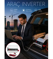 Araç Aküsünü Prize Çeviren 500w Güç İnvertörü