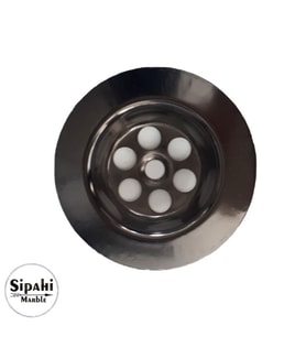 Sipahi Marble Koyu Krom Lavabo Süzgeci