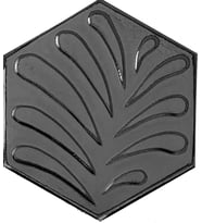 Armada Çini 15x17 Cm Yaprak Mat Metalik Altıgen Seramik