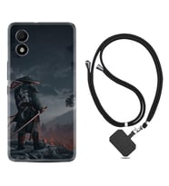 TCL 303 Kılıf Silikon Boyun Askılı İpli Desenli Silikon Warrior 1653