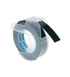 Mekanik Etiketleme Makinesi Yedek Kabartma Şerit 9mm X 3mt Siyah (10 Lu Paket) S0898130