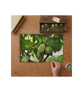 Kakao Meyveleri Tasarımı 240 parça Ahşap Puzzle Ahşap Kutuda MP11329