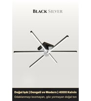 Nova 6 Silver LED Tavan Avize – Kumandalı Dim Edilebilir – Aşağı Işık