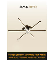 Nova 6 Silver LED Tavan Avize – Kumandalı Dim Edilebilir – Aşağı Işık