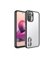 Xiaomi Redmi Note 10S Uyumlu Kılıf Kamera Korumalı Logo Gösteren Zore Omega Kapak