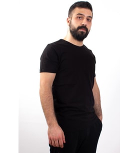 TWİSTER JEANS 1828 SİYAH BİSİKLET YAKA ERKEK T-SHİRT