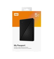 WD WDBPKJ0050BBK-WESN MyPassport 5TB, 2,5"   USB3.2, Taşınabilir, Harici HDD Siyah,  (Türkiye Distribütörü Garantili)
