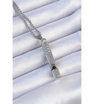 Acil Durum Düdüğü 316L Çelik Kararma Yapmaz Yüksek Desibel Kolye Unisex