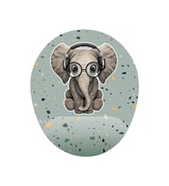 Minik Sevimli Fil Desenli Bilek DestekliKaymaz Buruşmaz Kırılmaz Mouse Pad (Çok Renkli)