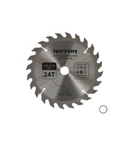 Daire Testere Bıçağı ROTOR 185*20/16 adaptörlü 24T Ahşap kesme diski (Gümüş)