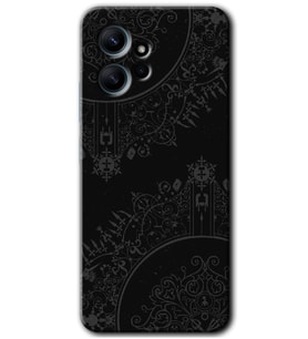 Redmi Note 12 4G Kılıf HD Desen Baskılı Kılıf - Siyah Mandala