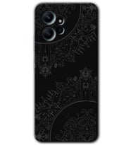 Redmi Note 12 4G Kılıf HD Desen Baskılı Kılıf - Siyah Mandala