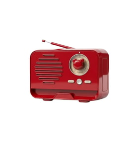 Çeşithane MINI-1 Nostaljik Radyo Bluetooth Hoparlör USB FM Destekli-Kırmızı