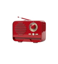 Çeşithane MINI-1 Nostaljik Radyo Bluetooth Hoparlör USB FM Destekli-Kırmızı