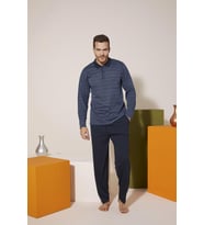 Kly 9213 Erkek Polo Yaka Pijama Takım (Yeşil)