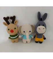 Maskot Sevimli Dostlar Amigurumi Organik Oyuncak