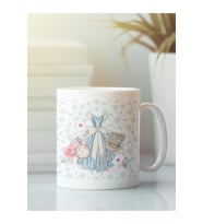 Beyaz Kupa Bardak Alice Harikalar Diyarı