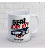 Kişiye Özel Şoför Tasarımlı Kaptan Benim Yazılı İsimli Seramik Kupa Bardak