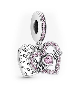 Nur Silver Heart Mom Dangel Gümüş Charm NUR-BL00289