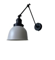 Rsylight Retro Metal Dekoratif Akrobatik Rustik Beyaz Mafsallı Duvar Aplik (Siyah - Beyaz)