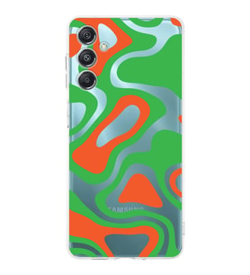 PrintiFy Samsung M34 Uyumlu Kamera Korumalı Renkli Desen Tasarımlı Şeffaf Silikon Kılıf