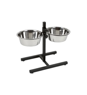 Nunbell İkili Ayarlanır Ayaklı Çelik Mama Kabı 20cm