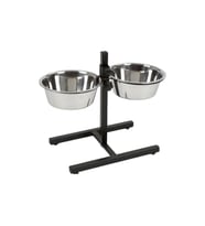 Nunbell İkili Ayarlanır Ayaklı Çelik Mama Kabı 20cm