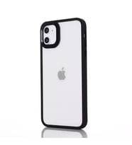 Ally iPhone 12 - 12 Pro 6.1inç Kılıf Parlak Renkli Çerçeveli Ultra Lüx TPU Silikon Kılıf (Siyah)