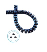 Hematit Doğal Taş Parlak Mavi Piramit Kesim 8x5mm Dizi [AA]