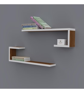 Kenzlife kitaplık kayra 015*060*20*2 cvz duvar rafı