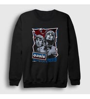 Presmono Unisex Siyah Oasis Sweatshirt 100387tt
