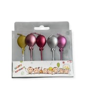 Balon Model Doğum Günü Pastası Mumu (Çok Renkli)
