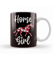 Horse Girl Faceted Horse Equestrian Sport Dressage Cowgirl Kupa Bardak Porselen